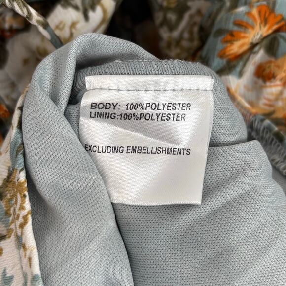 Hello Molly Basque Country Dress in Sage White Print NWT Size 6 - Picture 6 of 7